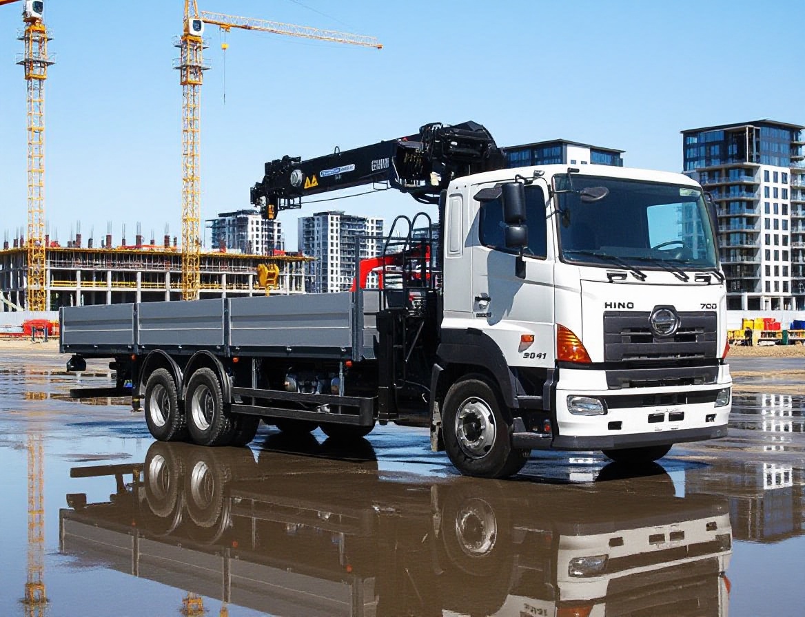 Кран-манипулятор HINO 700, вылет стрелы 18 м